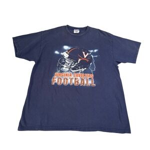 UVA University of Virginia Cavaliers Football Vintage Graphic Shirt Lightning ML